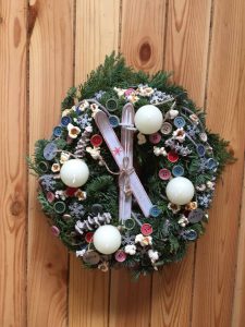 Bohókás adventi koszorú