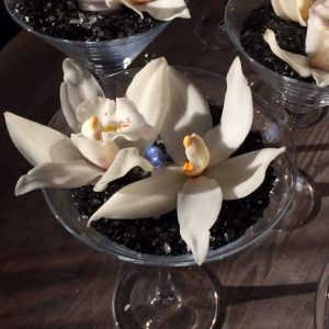 Orchidea martinis pohárban